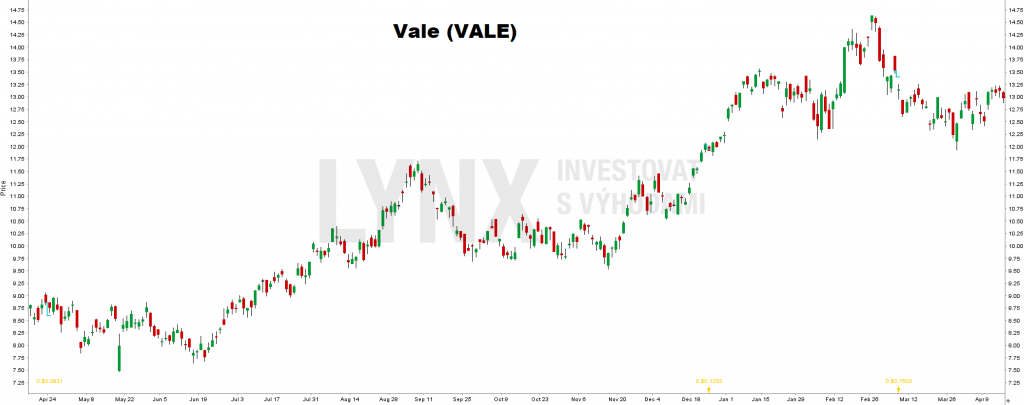 Vale (VALE) - investice do platiny